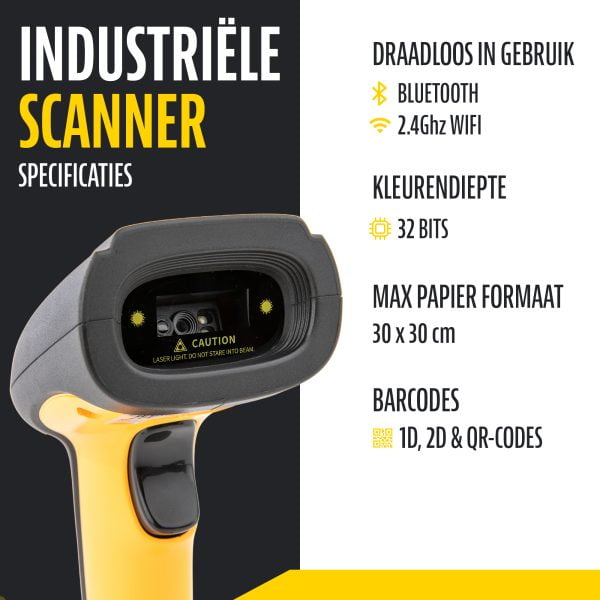 Barcode Scanner voor 1D, 2D & QR Codes, Industrieel Stof & Drupdicht - Afbeelding 2