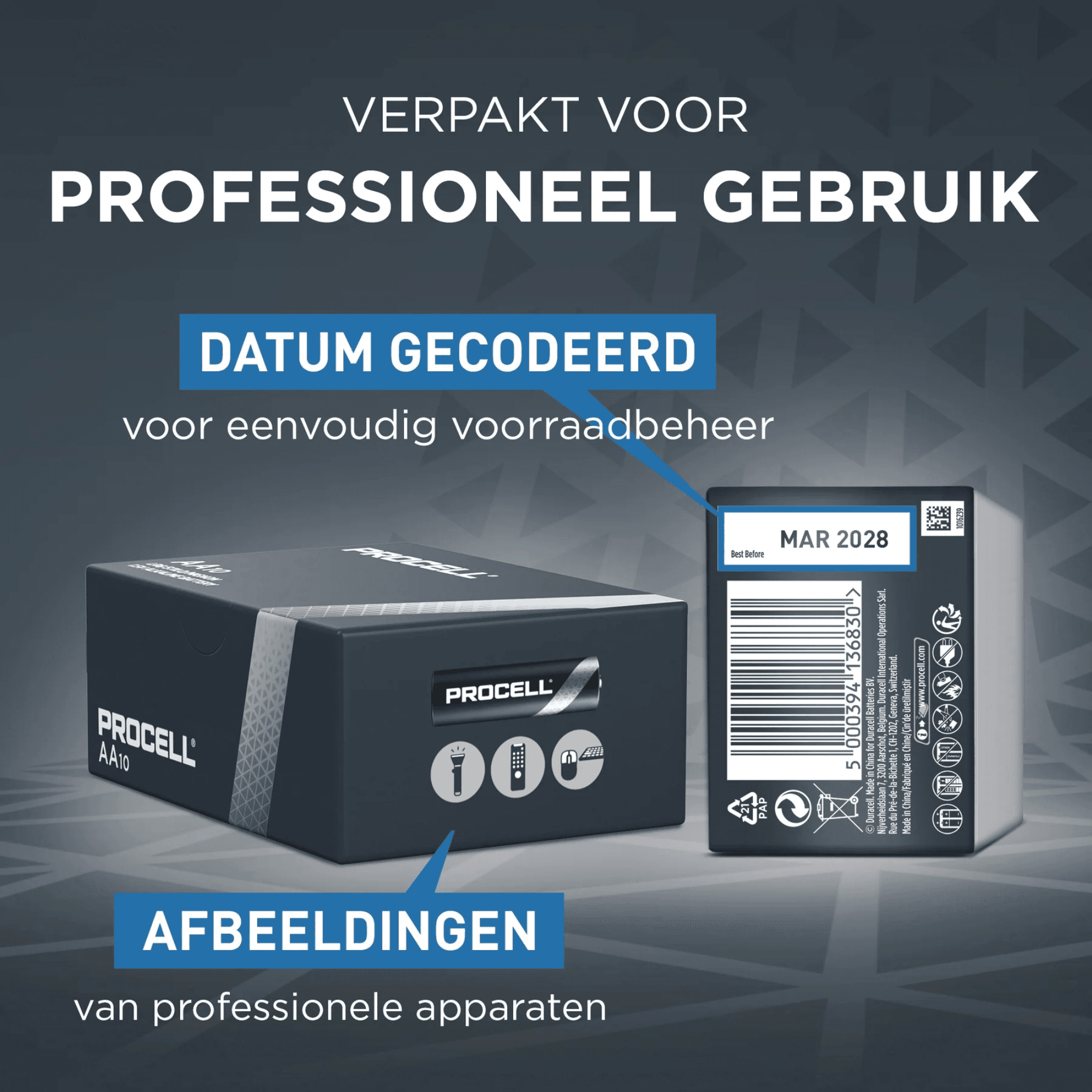 Procell Batterijen Alkaline Constant AA, 1,5V, 100 stuks - Afbeelding 4