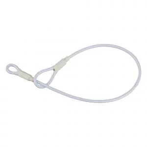 Lanyard dubbele Lus Wit/Zwart