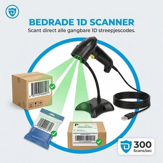 Barcode Scanner 1D met Standaard - Afbeelding 4