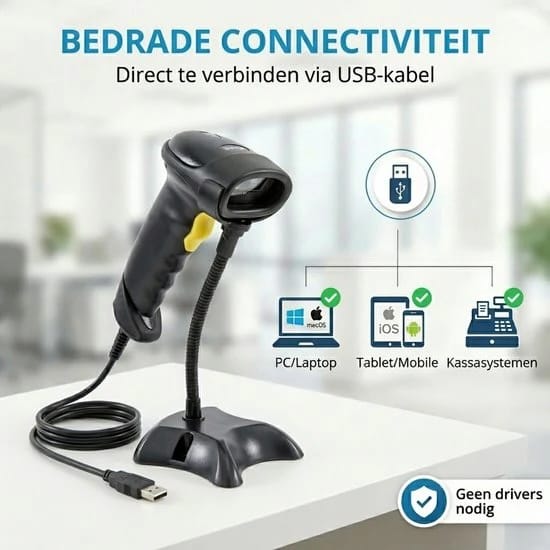 Barcode Scanner 1D met Standaard - Afbeelding 2